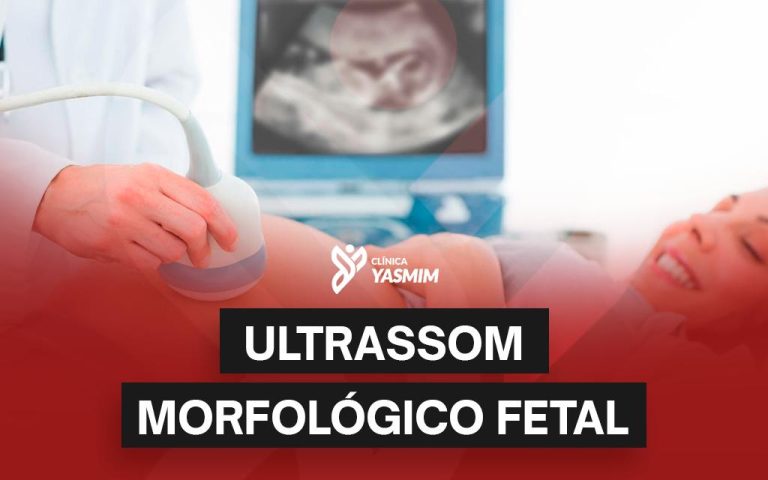 a imagem mostra um ultrassom morfológico fetal sendo realizado